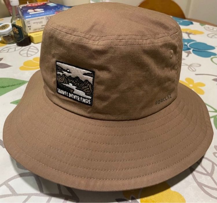 หมวกและหมวกแก๊ป หมวก Hiking hat brown size 56-58