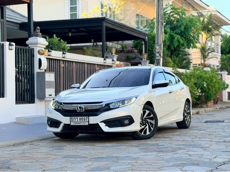 Honda Civic 2016 1.8 EL i-VTEC Sedan เบนซิน ไม่ติดแก๊ส เกียร์อัตโนมัติ ขาว