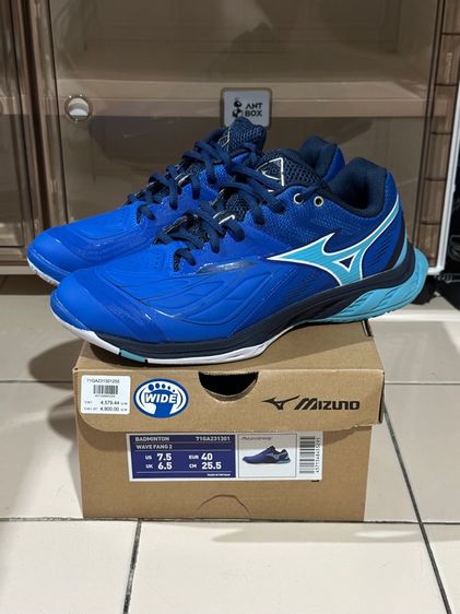 นำเงินเข้ม รองเท้าแบดมินตัน Mizuno Wave Fang 2 ไซส์ 40 25.5cm