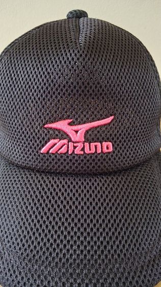 หมวกแก๊ป Mizuno สีดำโลโก้ ชมพู รูปที่ 5