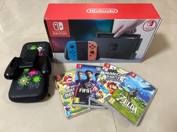 เครื่องเกมส์นินเทนโด เชื่อมต่อไร้สายได้ Nintendo Switch พร้อม เกมส์