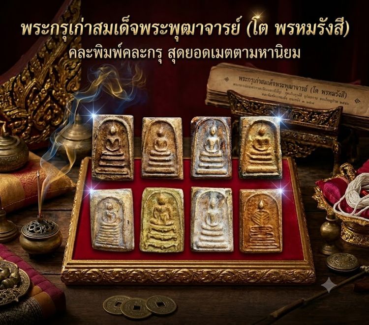 พระกรุเก่าสมเด็จพระพุฒาจารย์ (โต พรหมรังสี) คละพิมพ์คละกรุ