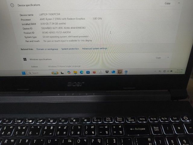 ขายโน๊ตบุ๊ค Acer Aspire 7 A715-42G-R4KZ รูปที่ 7