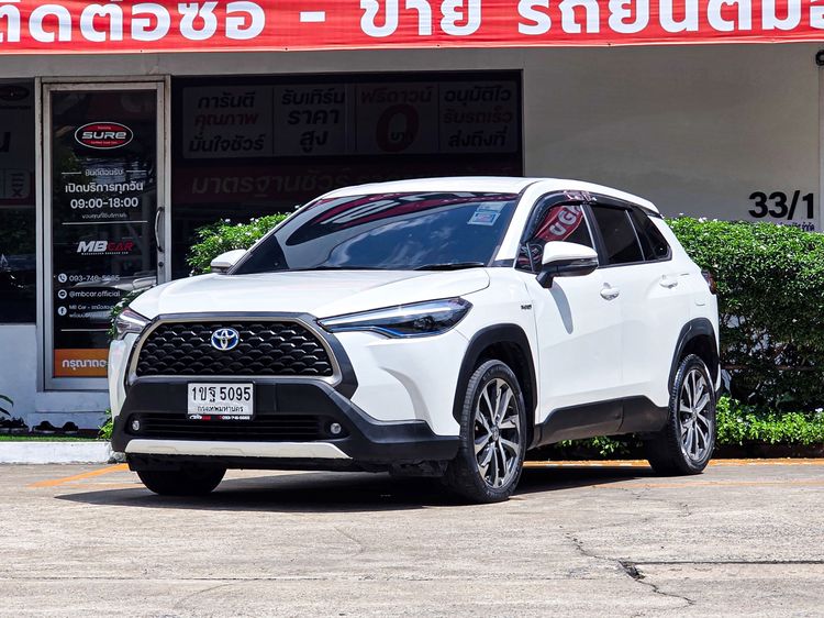 รถ Toyota Corolla Cross 1.8 Hybrid Premium สี ขาว