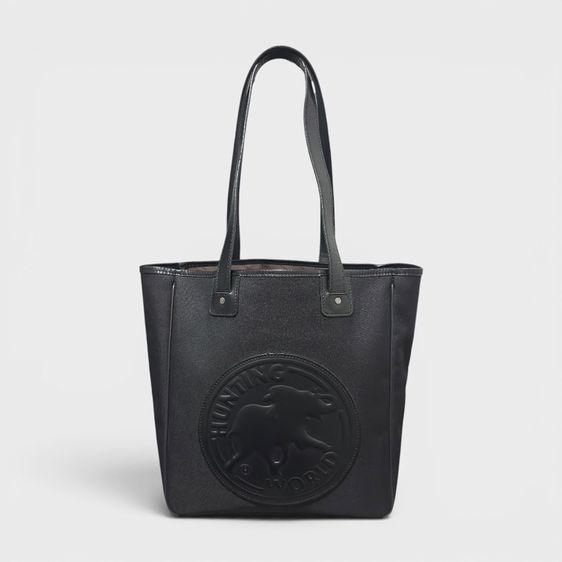 🇮🇹 HUNTING WORLD Canvas Leather Tote Bag - Made in italy
