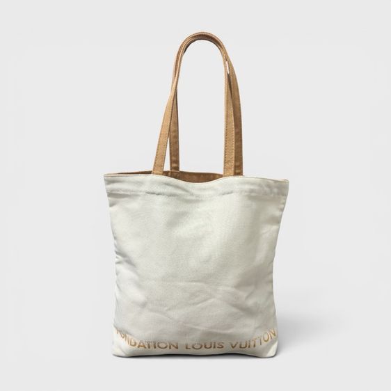 🇫🇷 louis vuitton Fondation Canvas Tote Bag – White