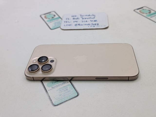 iPhone 16 Pro Max 256 Desert ศูนย์ไทย สภาพสวย อุปกรณ์ครบยกกล่อง ขาดสายชาร์จ สุขภาพแบต 99 ประกันเหลือ 4 เดือน เพียง 31,990 บาท ครับ รูปที่ 3