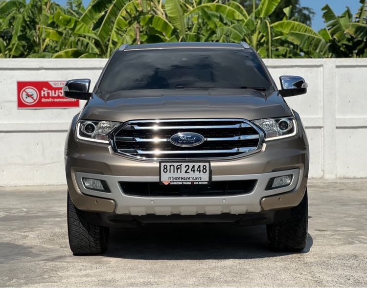 Ford Everest 2018 2.0 Bi-Turbo Titanium+ 4WD Utility-car ดีเซล ไม่ติดแก๊ส เกียร์อัตโนมัติ น้ำตาล รูปที่ 3