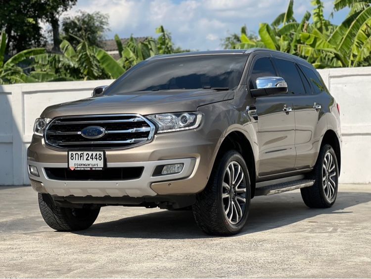 Ford Everest 2018 2.0 Bi-Turbo Titanium+ 4WD Utility-car ดีเซล ไม่ติดแก๊ส เกียร์อัตโนมัติ น้ำตาล รูปที่ 2