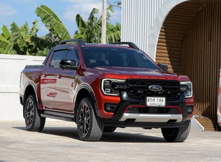 Ford Ranger 2023 2.0 Bi-Turbo 4WD Stormtrak Pickup ดีเซล ไม่ติดแก๊ส เกียร์อัตโนมัติ ส้ม