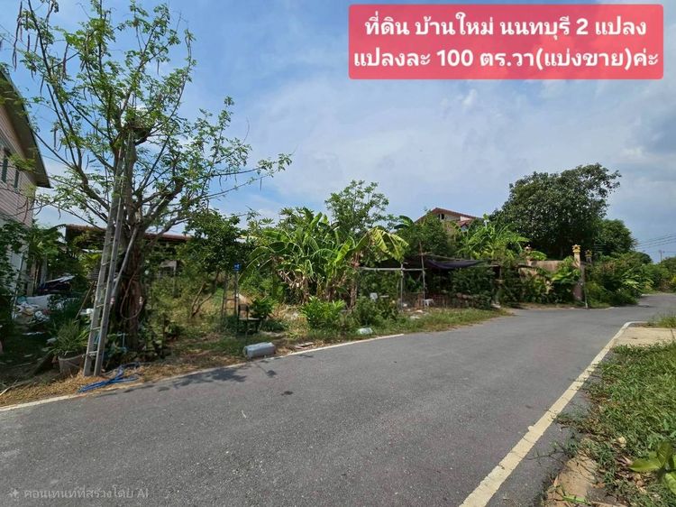 ขายที่ดินเปล่า 45 ตร.วา โครงการบ้านปีกไม้ บางใหญ่ นนทบุรี ทำเลดี ใกล้ MRT คลองบางไผ่