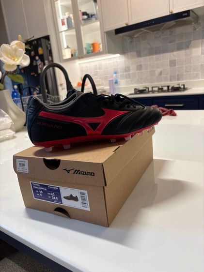 ผู้ชาย ดำ รองเท้าฟุตบอล Mizuno morelia ll pro ag ใหม่  280 43 10us