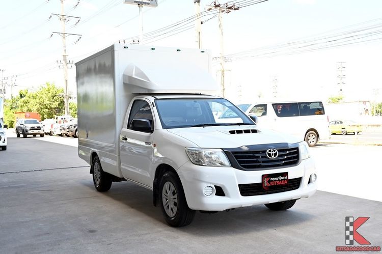 Toyota Hilux Vigo Champ 2015 2.5 J Single Cab Pickup ดีเซล ไม่ติดแก๊ส เกียร์ธรรมดา ขาว