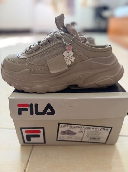 รองเท้าผ้าใบ น้ำตาล UK 2.5 | EU 35 | US 4.5 รองเท้า FILA S-Mule
