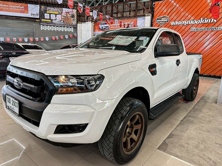 Ford Ranger 2017 2.2 Hi-Rider XL Plus Pickup ดีเซล ไม่ติดแก๊ส เกียร์ธรรมดา ขาว