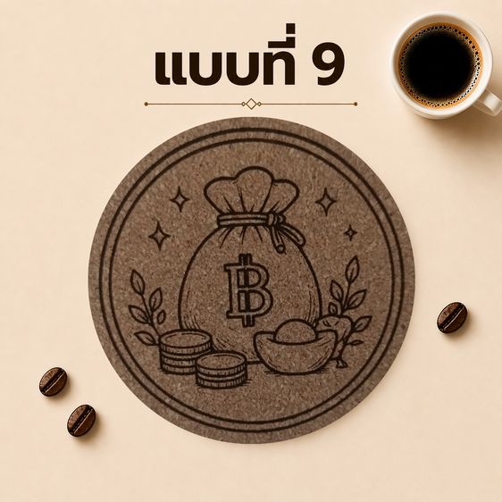 แผ่นรองแก้วคอร์กอัด ลายสุขใจ รูปที่ 11