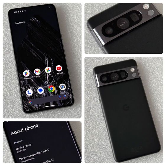สมาร์ทโฟน Google Pixel 8 Pro 5G หน้าจอ 6.7 นิ้ว ใช้งาน รองรับ eSIM โทรศัพท์มือถือมือสอง ปลดล็อค รูปที่ 2