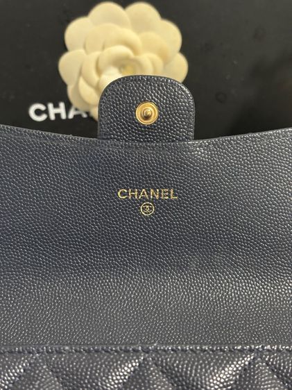 sarah long wallet navy carviar มือสองแท้💯  รูปที่ 11