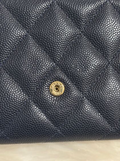 sarah long wallet navy carviar มือสองแท้💯  รูปที่ 12