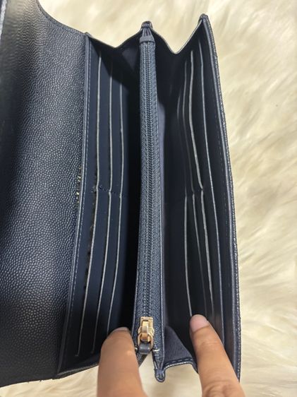 sarah long wallet navy carviar มือสองแท้💯  รูปที่ 15