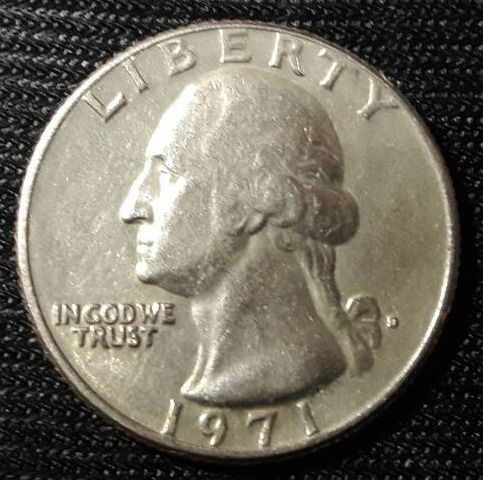 เหรียญ Liberty Coin USA ปี 1971 Quarter Dollar (C01-US1)   