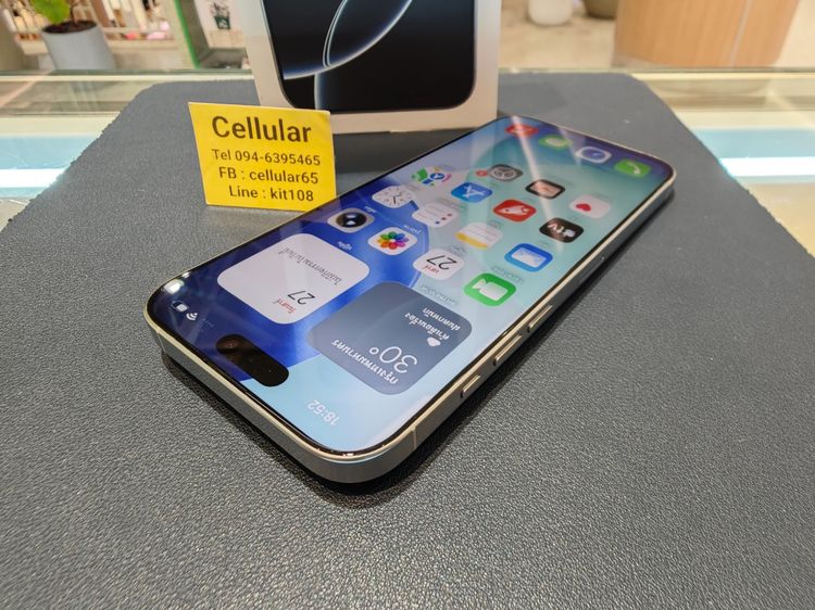 iPhone 16 Pro Max 256GB มีประกันศูนย์ไทย Batt98 สภาพสวยมาก รับผ่อนบัตร รูปที่ 7
