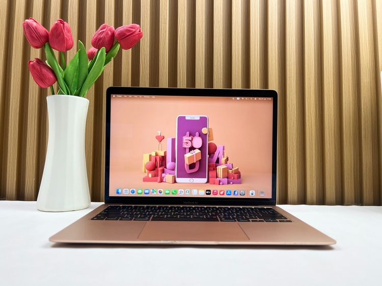 Apple แมค โอเอส 8 กิกะไบต์ อื่นๆ ไม่ใช่ MacBook Air 13-inch M1,2020 Ram8GB SSD256GB Rose Gold