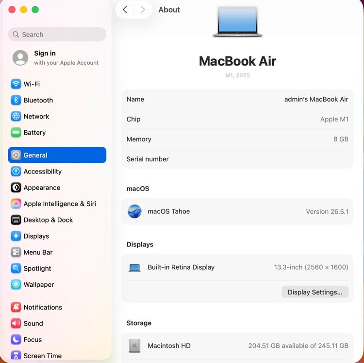 MacBook Air 13-inch M1,2020 Ram8GB SSD256GB Rose Gold รูปที่ 14