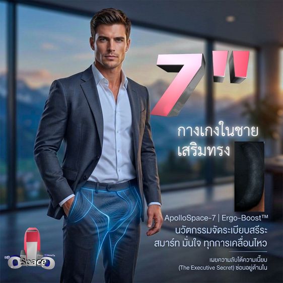กางเกงในชายเสริมทรง อัปสรีระระดับ 7 นิ้ว เสริมลุคสง่า มั่นใจขั้นสุด Ergo-Boost 7™ รูปที่ 4