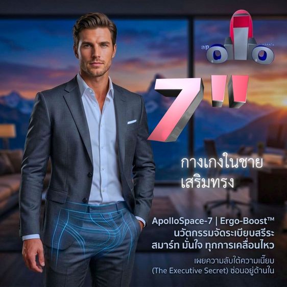 กางเกงในชายเสริมทรง อัปสรีระระดับ 7 นิ้ว เสริมลุคสง่า มั่นใจขั้นสุด Ergo-Boost 7™ รูปที่ 6