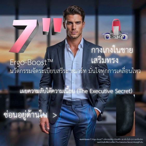 กางเกงในชายเสริมทรง อัปสรีระระดับ 7 นิ้ว เสริมลุคสง่า มั่นใจขั้นสุด Ergo-Boost 7™ รูปที่ 5