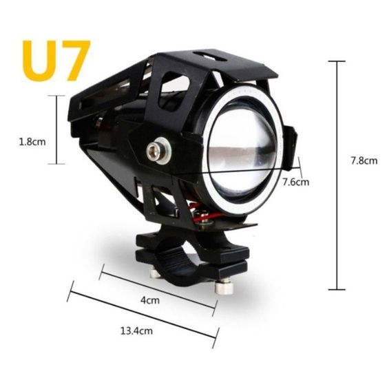 LED ไฟสปอตไลท์ ไฟหน้ารถจักรยานยนต์ 125W U7 Mini Angel หลอดตารถจักรยานยนต์ รถมอเตอร์ไซด์ สกู๊ตเตอร์ 9-20V ไฟ Led รูปที่ 3