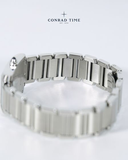 Cartier Tank Francaise 3217 Small Silver Diamond Dial Stainless steel 2015 20x25mm. Fullset  รูปที่ 12