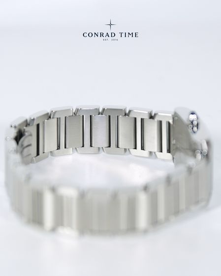 Cartier Tank Francaise 3217 Small Silver Diamond Dial Stainless steel 2015 20x25mm. Fullset  รูปที่ 8