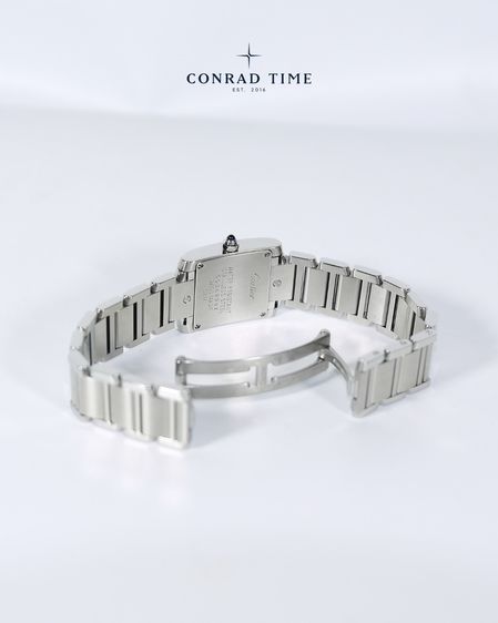 Cartier Tank Francaise 3217 Small Silver Diamond Dial Stainless steel 2015 20x25mm. Fullset  รูปที่ 13