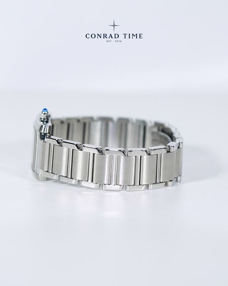 Cartier Tank Francaise 3217 Small Silver Diamond Dial Stainless steel 2015 20x25mm. Fullset  รูปที่ 11