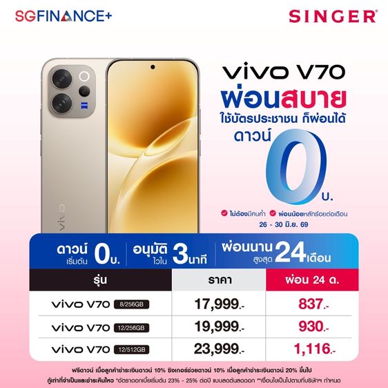 อื่นๆ 256 GB VIVO V70