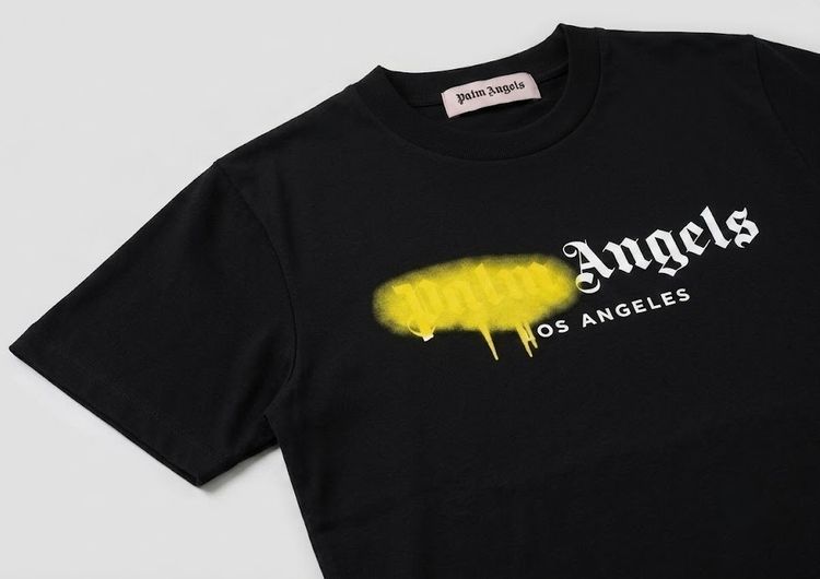 PALM ANGELS Spray City Los Angeles dripping logo T-shirt รูปที่ 5