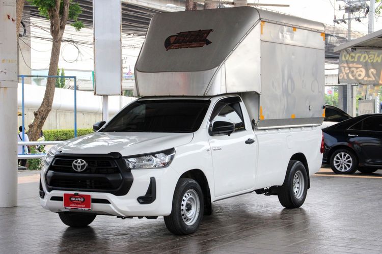 Toyota Hilux Revo 2021 2.4 Entry Pickup ดีเซล ไม่ติดแก๊ส เกียร์อัตโนมัติ ขาว