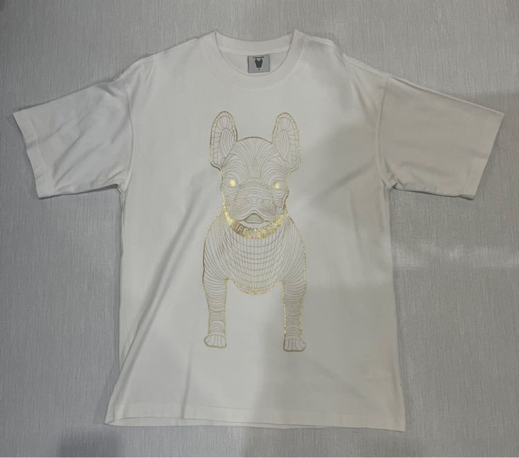 เสื้อทีเชิ้ต อื่นๆ เสื้อยืด Life work แท้ สีขาว สกรีนทอง Size S