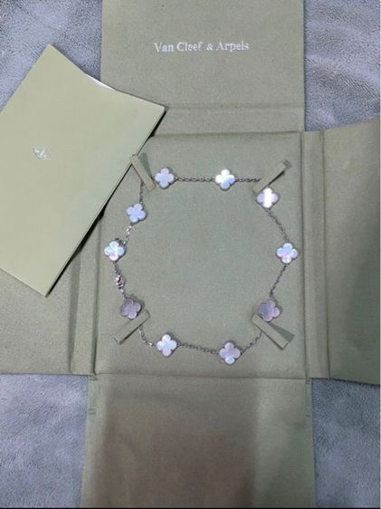VCA สร้อยคอ10ดอก🌸  (เปลือกหอยมุกแท้💯) อุปกรณ์ครบ