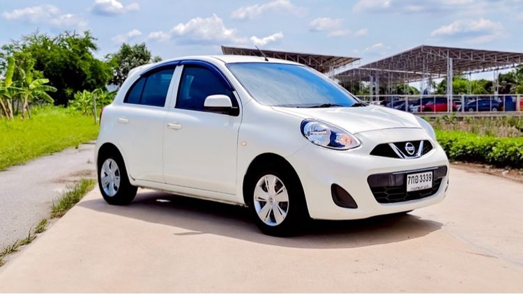 Nissan March 2015 1.2 E Sedan เบนซิน ไม่ติดแก๊ส เกียร์อัตโนมัติ ขาว รูปที่ 4