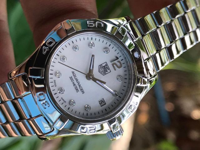 TAG Heuer Aquaracer Quartz Lady Diamond White Pearl Dial WAF1415🇨🇭🇨🇭
 รูปที่ 2