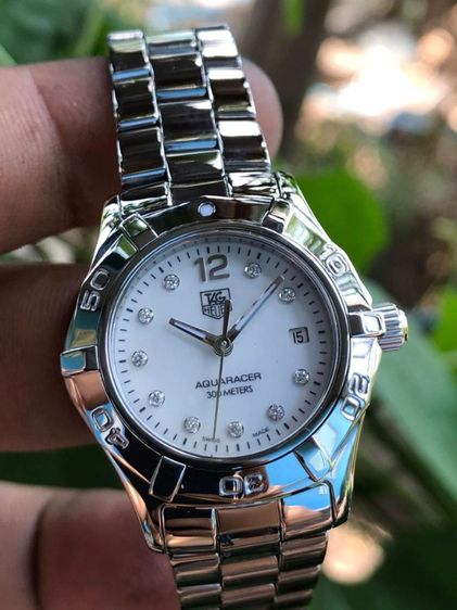 TAG Heuer Aquaracer Quartz Lady Diamond White Pearl Dial WAF1415🇨🇭🇨🇭
 รูปที่ 8