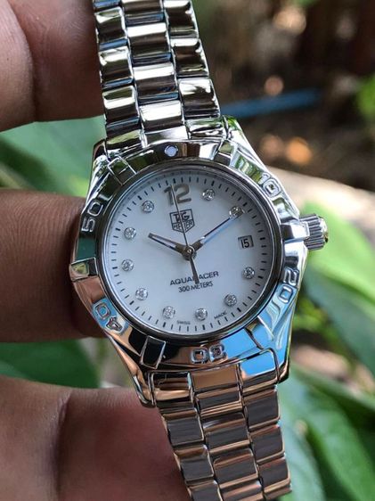 TAG Heuer Aquaracer Quartz Lady Diamond White Pearl Dial WAF1415🇨🇭🇨🇭
 รูปที่ 5