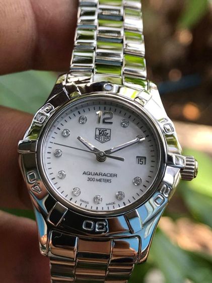 TAG Heuer Aquaracer Quartz Lady Diamond White Pearl Dial WAF1415🇨🇭🇨🇭
 รูปที่ 4