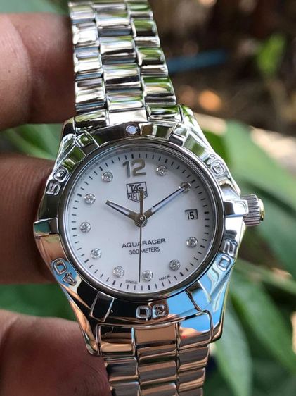 TAG Heuer Aquaracer Quartz Lady Diamond White Pearl Dial WAF1415🇨🇭🇨🇭
 รูปที่ 6