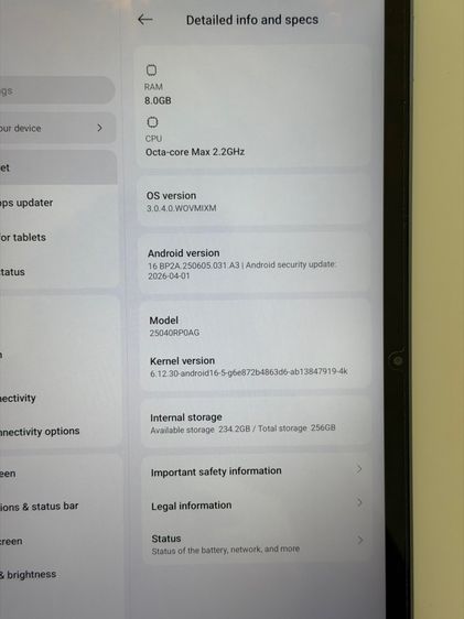 Redmi Pad 2 8GB 256GB WiFi สภาพเหมือนใหม่ มีประกันยาว รูปที่ 6