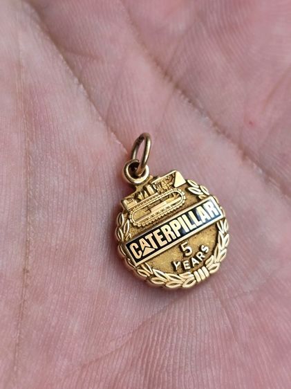 จี้งานนอก 10k USA CATERPILLAR 5 YEAR งานนอกแท้ น้ำหนักรวม 3.3กรัม  รูปที่ 10