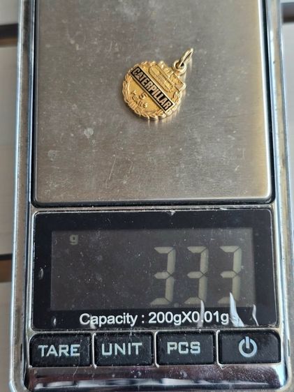 จี้งานนอก 10k USA CATERPILLAR 5 YEAR งานนอกแท้ น้ำหนักรวม 3.3กรัม  รูปที่ 2